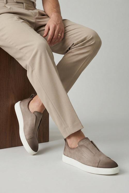 Santoni Slip-on Beige Uomo