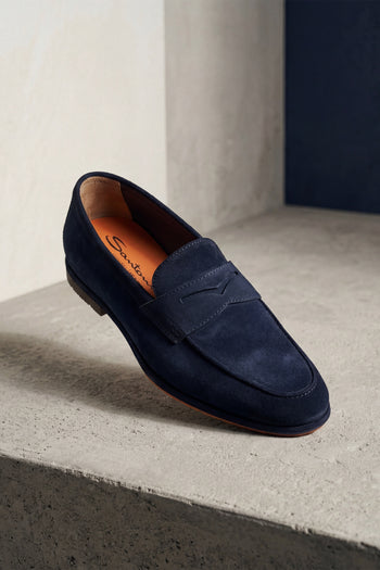 Santoni Mocassino Blue Uomo - 9