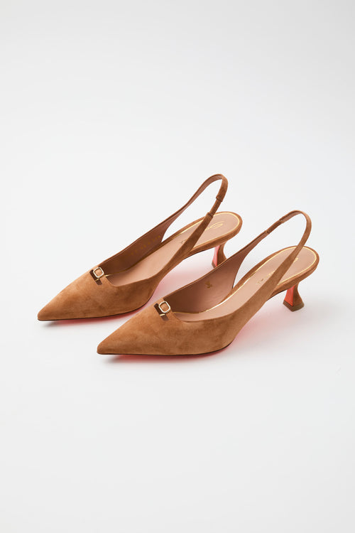 Santoni Slingback Light Brown Donna - 2