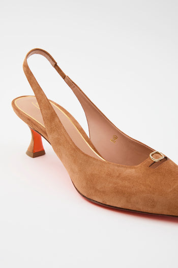 Santoni Slingback Light Brown Donna - 4