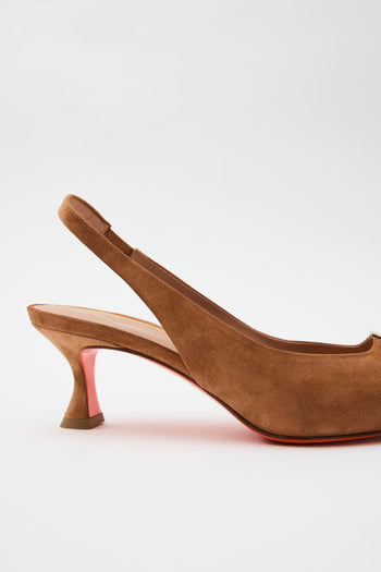 Santoni Slingback Light Brown Donna - 5