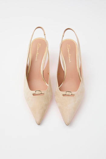 Santoni Slingback Beige Donna - 3