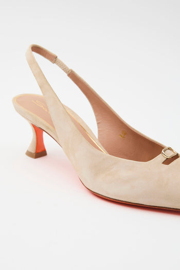 Santoni Slingback Beige Donna - 4