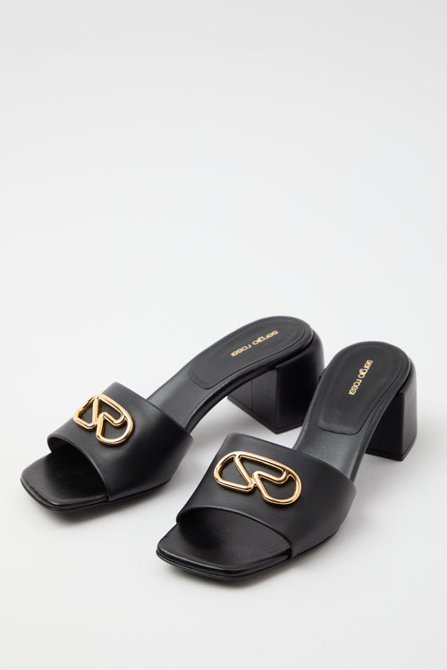 Sergio Rossi Sabot Black Donna