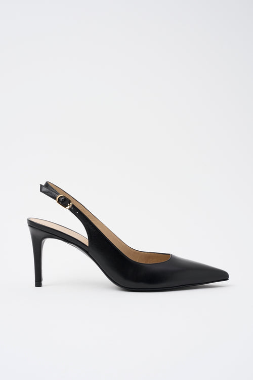 Stuart Weitzman Slingback Black Donna