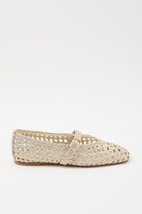 Stuart Weitzman Ballerina Light Gold Donna