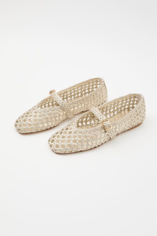 Stuart Weitzman Ballerina Light Gold Donna - 2