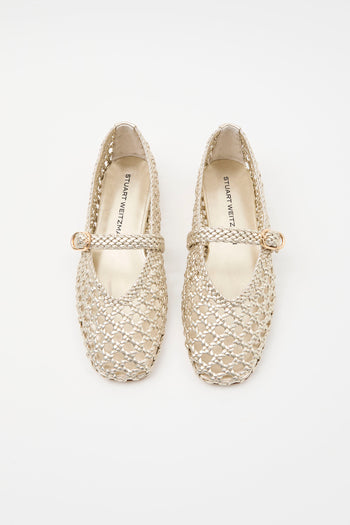 Stuart Weitzman Ballerina Light Gold Donna - 3