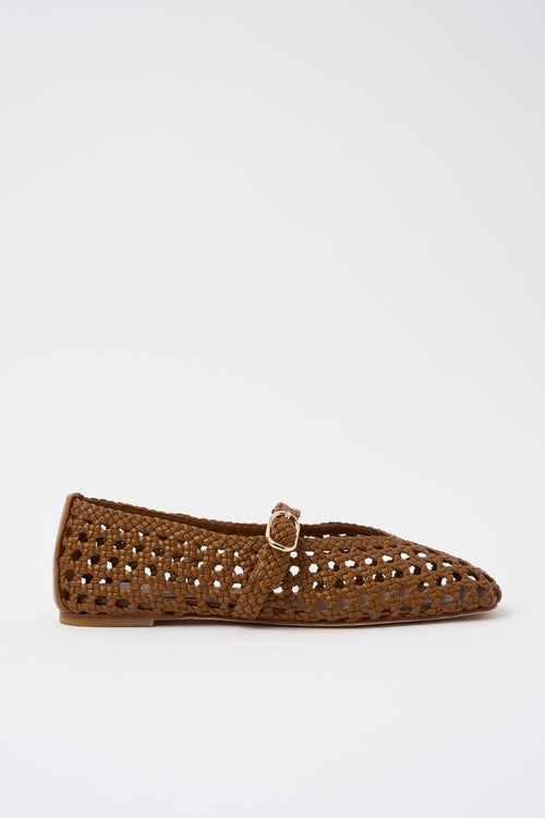 Stuart Weitzman Ballerina Boho Tan Donna