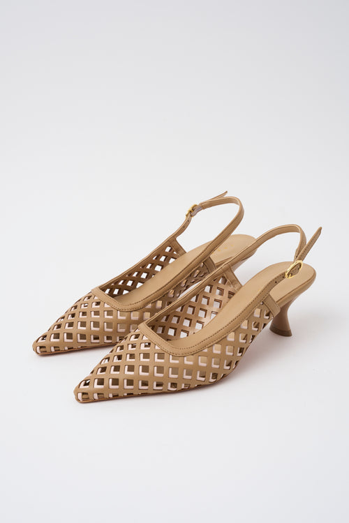 Tre Emme Slingback Camel/rosa Donna - 2