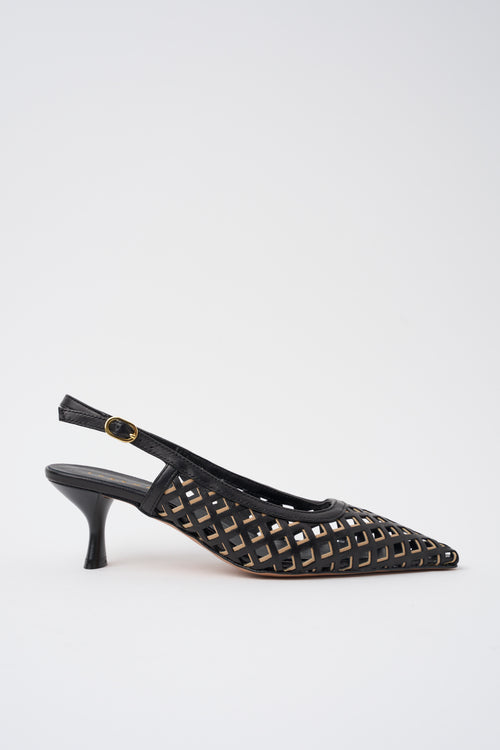 Tre Emme Slingback Nero/camel Donna