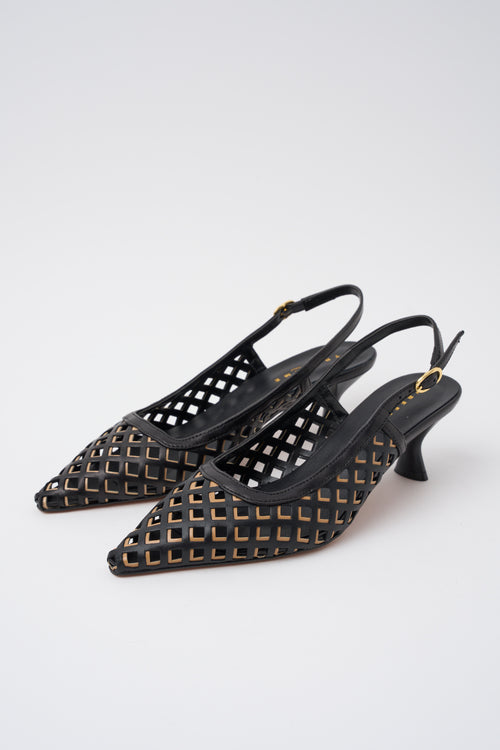 Tre Emme Slingback Nero/camel Donna - 2