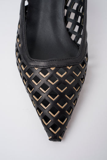 Tre Emme Slingback Nero/camel Donna - 3