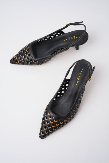 Tre Emme Slingback Nero/camel Donna - 5
