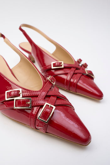 Tre Emme Slingback Rosso Donna - 5