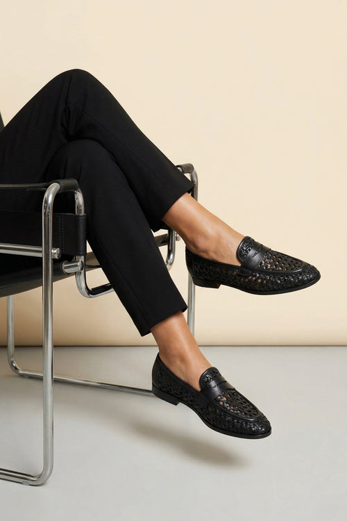 Tre Emme Mocassino Nero Donna
