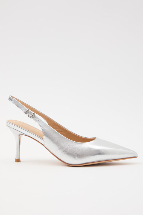 Tre Emme Slingback Argento Donna