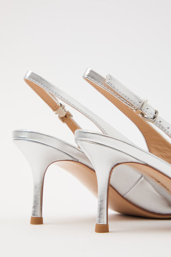 Tre Emme Slingback Argento Donna - 4