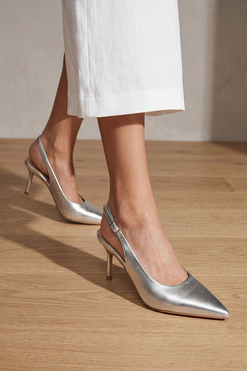 Tre Emme Slingback Argento Donna - 10