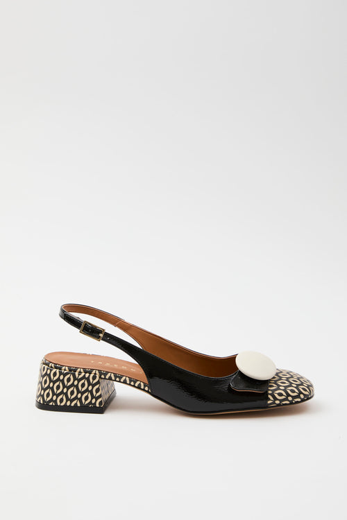 Tre Emme Slingback Nero Donna
