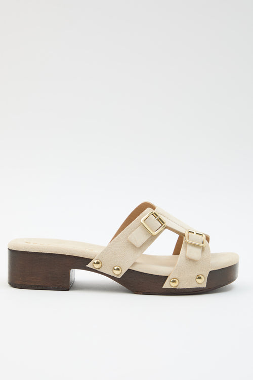Tre Emme Zoccolo Beige Donna