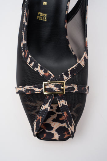 Tre Emme Slingback Nero/miele Donna - 3