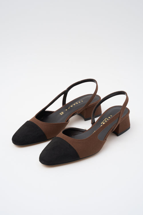Tre Emme Slingback Nero/t.moro Donna - 2