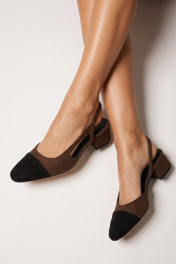 Tre Emme Slingback Nero/t.moro Donna - 8