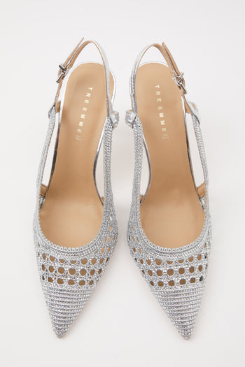 Tre Emme Slingback Argento Donna - 5