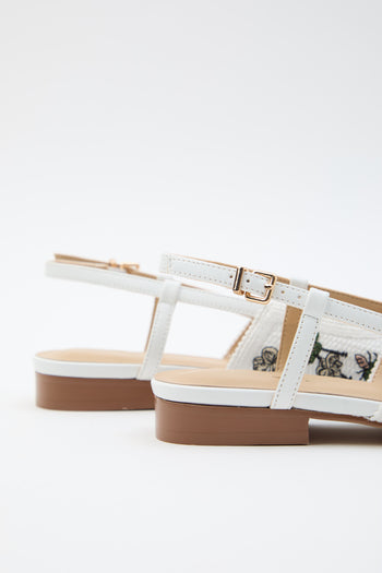 Tre Emme Slingback Bianco Donna - 5