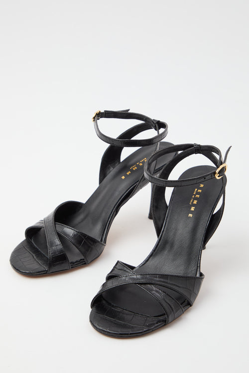 Tre Emme Sandalo Nero Donna
