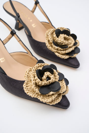 Tre Emme Slingback Nero Donna - 7