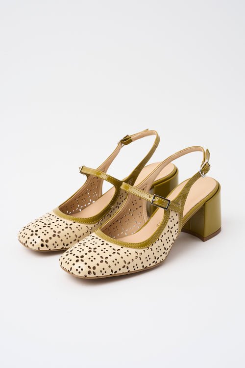 Tre Emme Mary Jane Crema+senape Donna