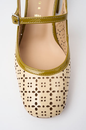 Tre Emme Mary Jane Crema+senape Donna - 3