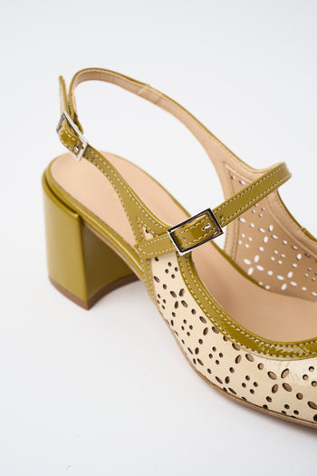 Tre Emme Mary Jane Crema+senape Donna - 4