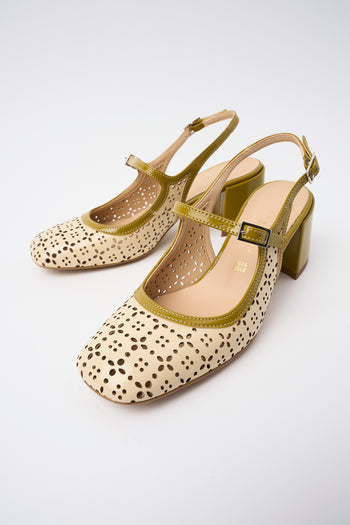 Tre Emme Mary Jane Crema+senape Donna - 6
