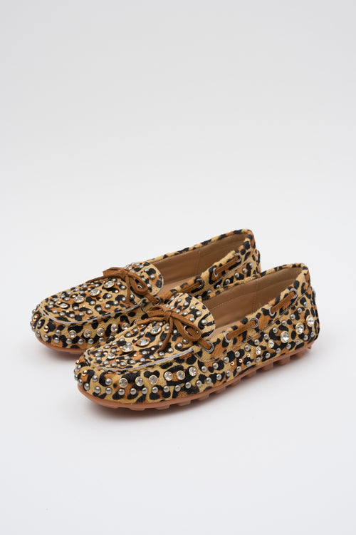 Tre Emme Mocassino Camel/leopardo Donna - 2