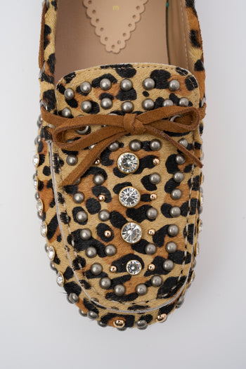 Tre Emme Mocassino Camel/leopardo Donna - 3