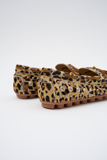 Tre Emme Mocassino Camel/leopardo Donna - 4