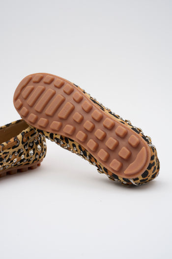 Tre Emme Mocassino Camel/leopardo Donna - 5