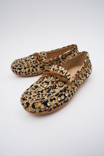 Tre Emme Mocassino Camel/leopardo Donna - 6