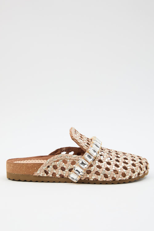 Tre Emme Ciabatta Beige/platino Donna