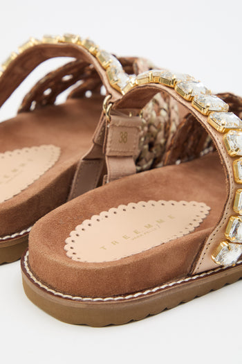 Tre Emme Ciabatta Beige/platino Donna - 4