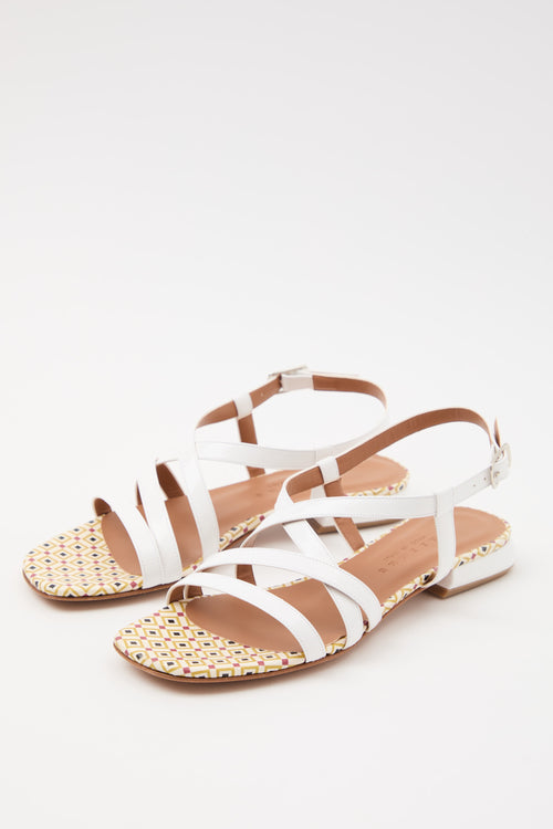 Tre Emme Sandalo Bianco+cuoio Donna - 2