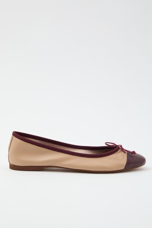 Tre Emme Ballerina Crema+bordeaux Donna