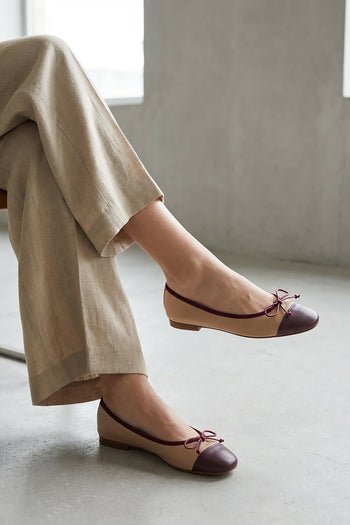 Tre Emme Ballerina Crema+bordeaux Donna - 9