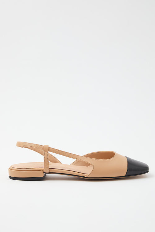 Tre Emme Slingback Nero+naturale Donna