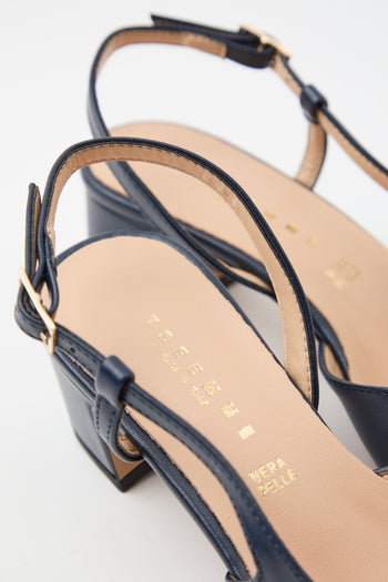 Tre Emme Slingback Blu Donna - 5