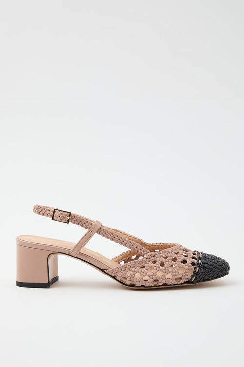 Tre Emme Slingback Nero+nude Donna