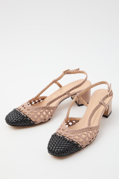 Tre Emme Slingback Nero+nude Donna - 2